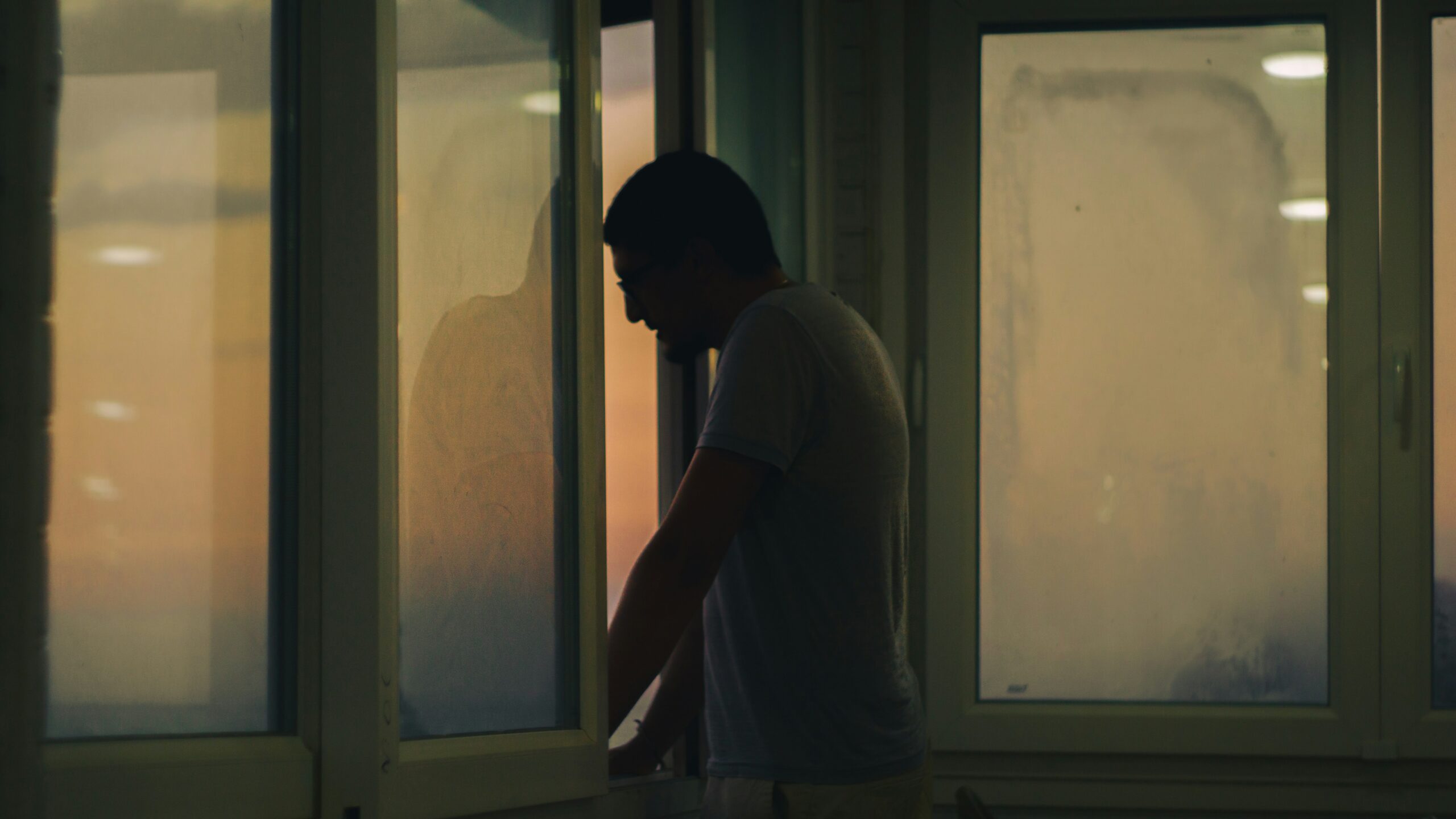 A man alone with his thoughts